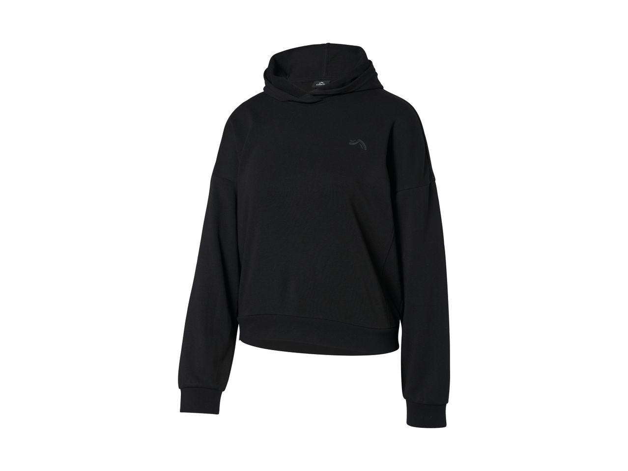 Black Crivit hoodie with a subtle logo on the chest