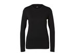 Women's black long-sleeved functional shirt with a crew neck