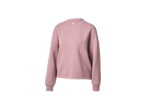 Pink long-sleeved sweatshirt with a round neck