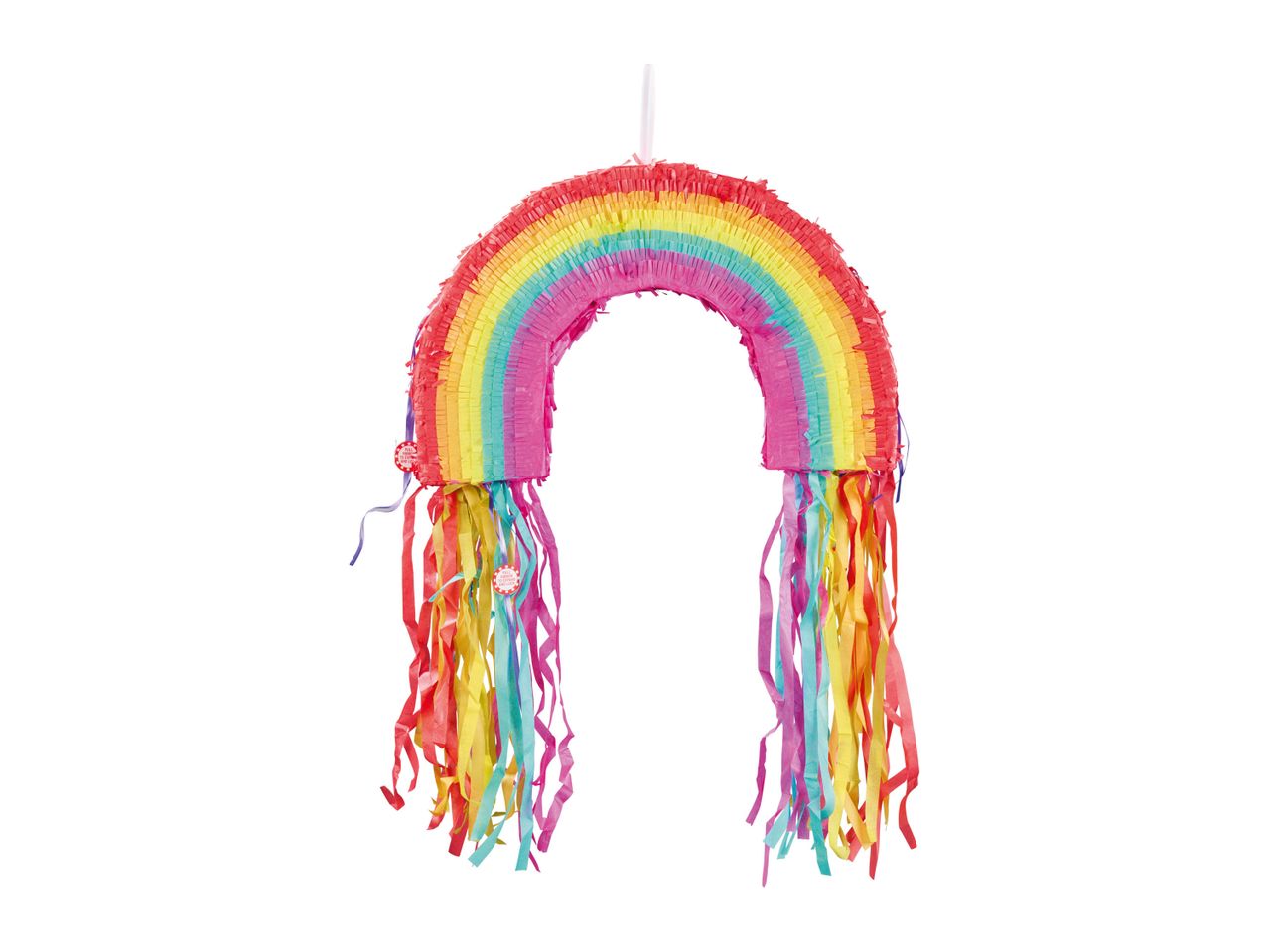 Rainbow piñata for parties.