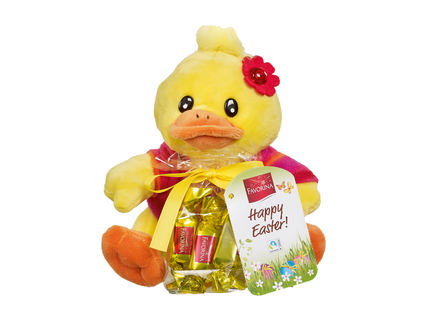 Favorina Peluche chantante avec des chocolats