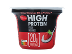 Sobremesa Milbona rica em proteína com morangos, 20g de proteína.