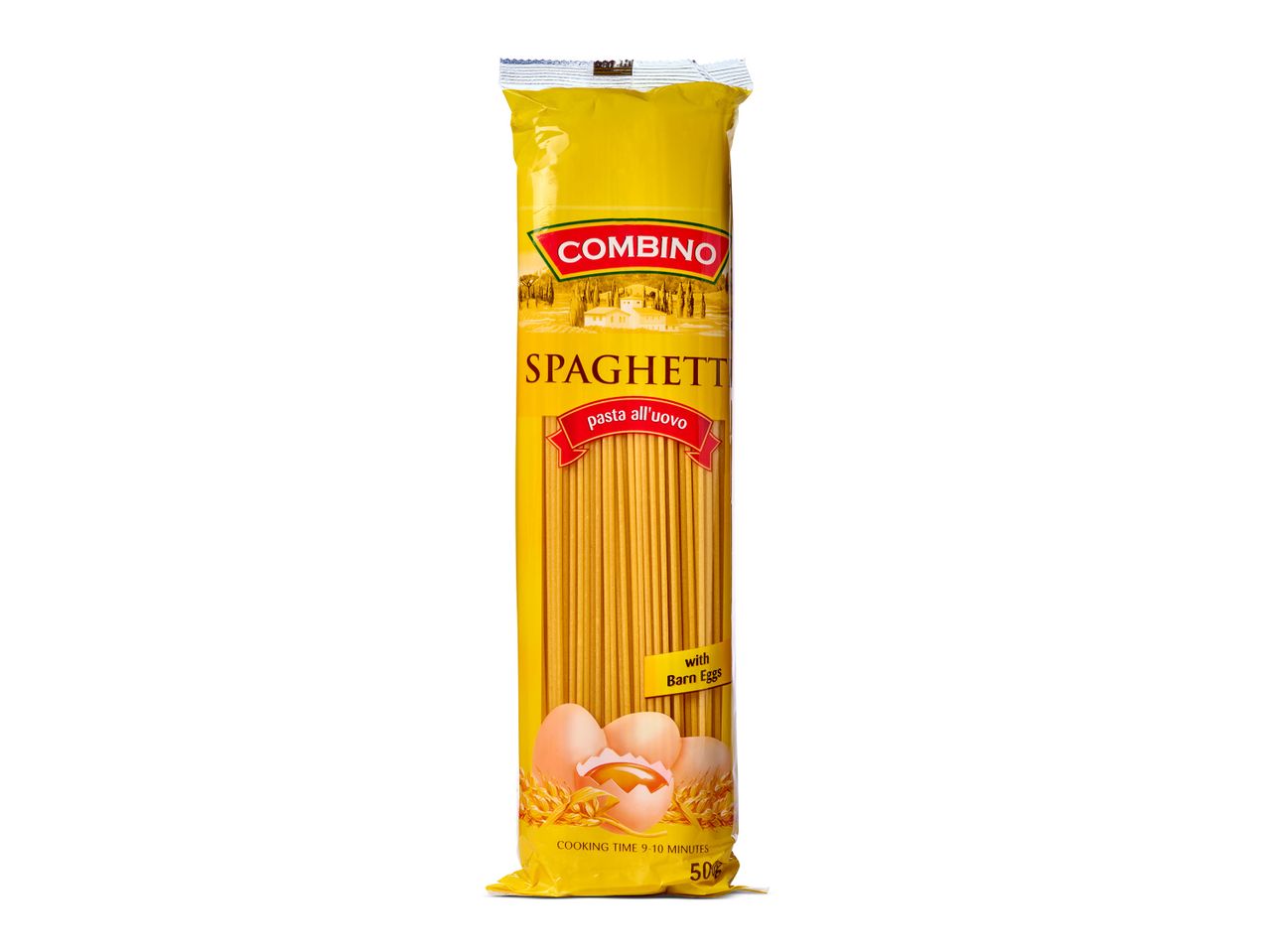 Verpakking Combino eieren spaghetti.