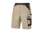 Beige Parkside Arbeitshose mit schwarzen Einsätzen.