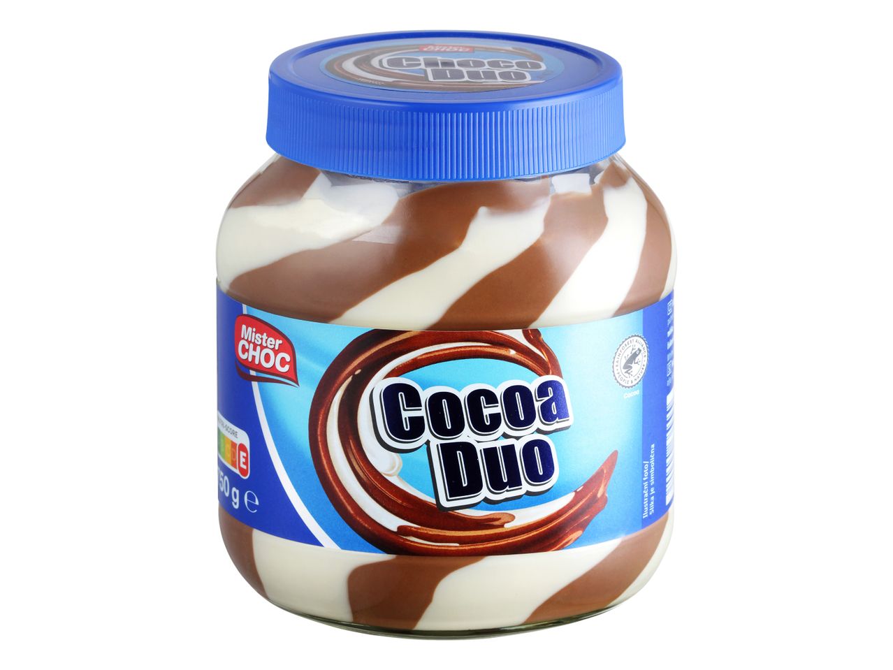 Kozarček čokoladnega namaza Cocoa Duo.