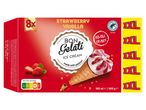Bon Gelati eper-vanília fagylaltkúp 8 db-os csomagolásban.