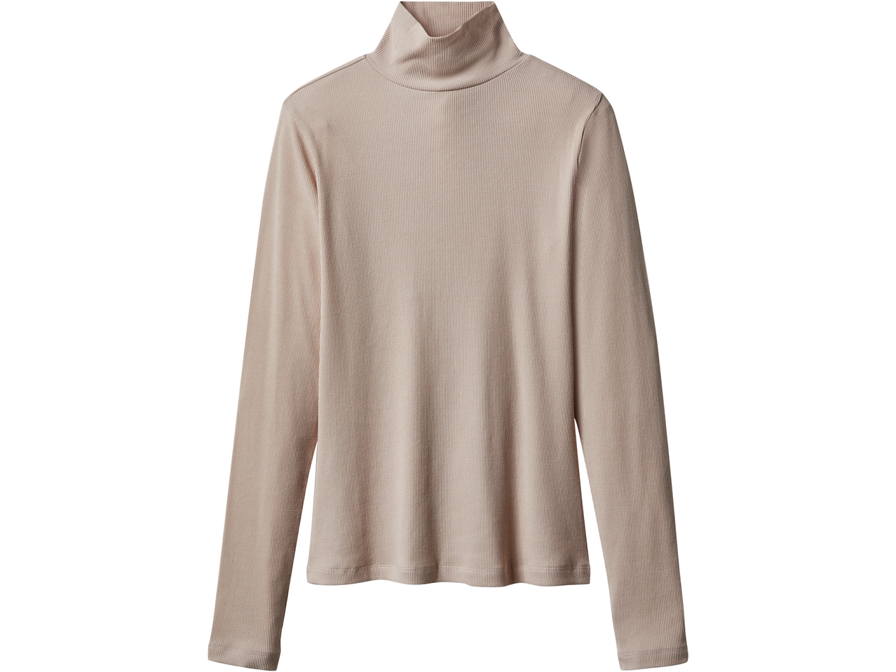 Kaheosaline heleda beeži värvi naiste rullkaelusega särkide komplekt