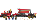 Lupilu® vaikiškas konstruktorius: raudonas sunkvežimis su priekaba ir figūrėlėmis