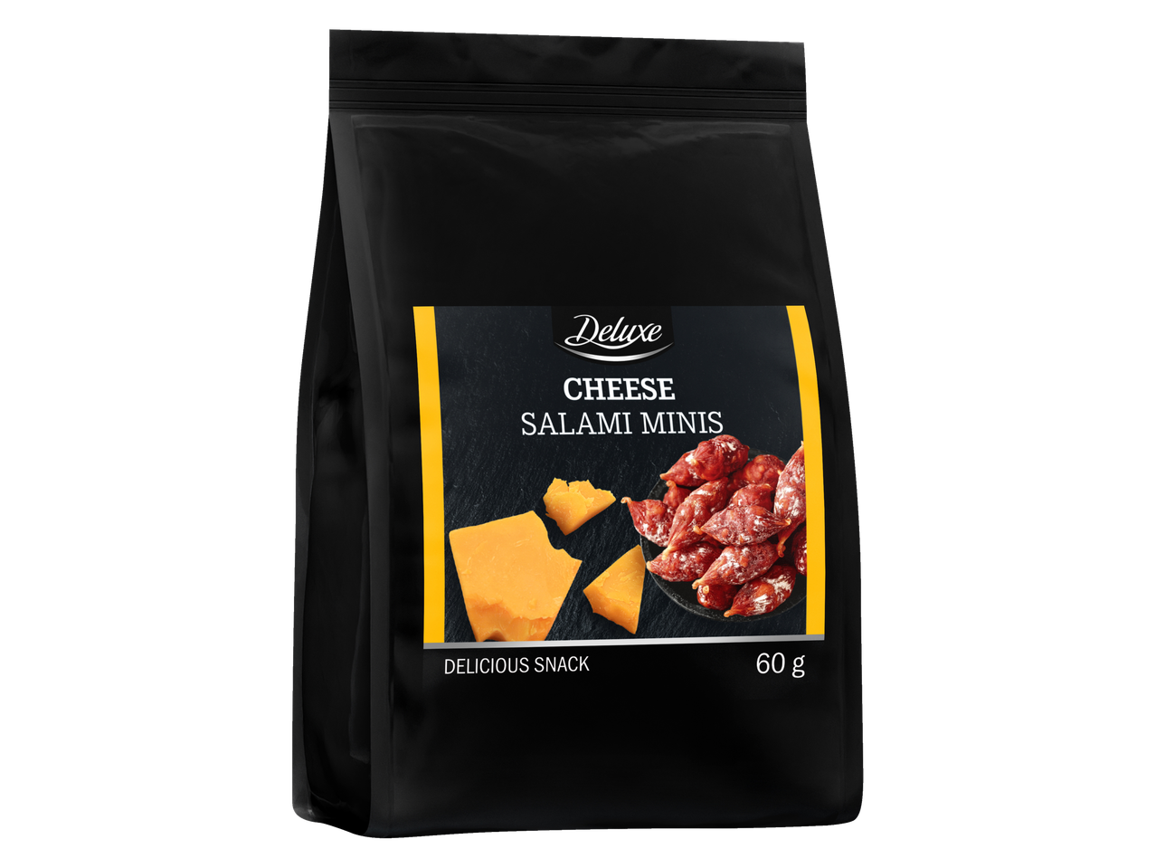 Deluxe sūrio ir saliamio užkandžių pakuotė.