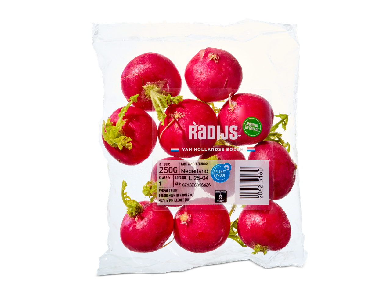 250g radijs in zakje, van Hollandse bodem.