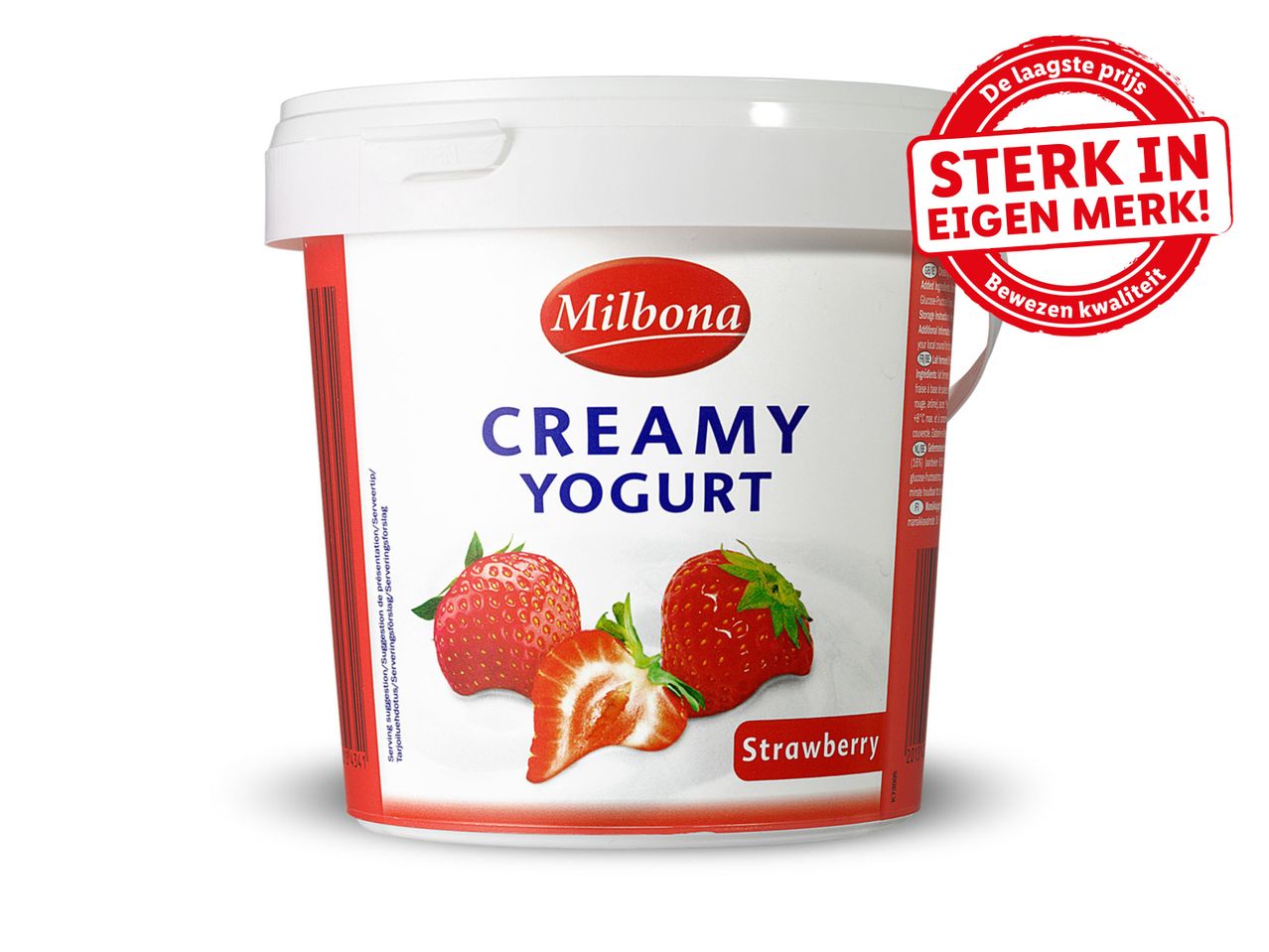 Ga naar volledige schermweergave: Aardbeien-roomyoghurt in emmer - afbeelding 1
