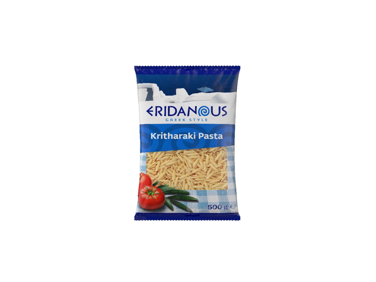 Pakovanje testenine Kritharaki paste Eridanus grčkog stila (500g).
