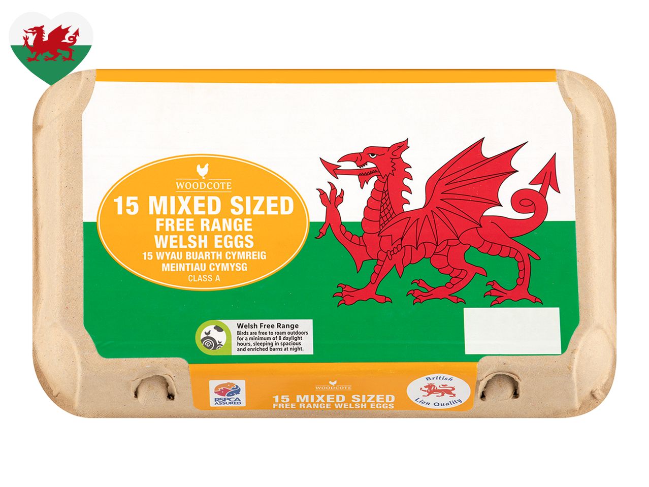 15 Woodcote free range Welsh eggs, mixed sizes.