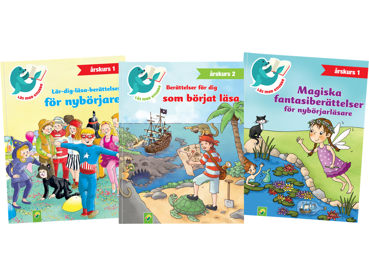 Tre läroboksserier för nybörjarläsare