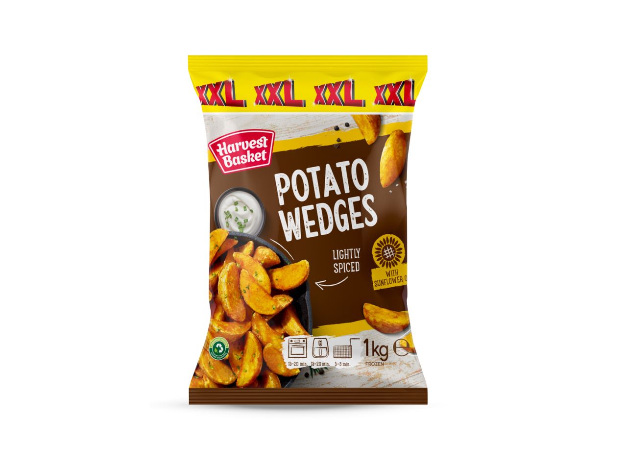 Harvest Basket XXL lagano začinjeni krumpir narezan na ploške, 1 kg