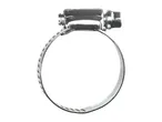 A stainless steel hose clamp.