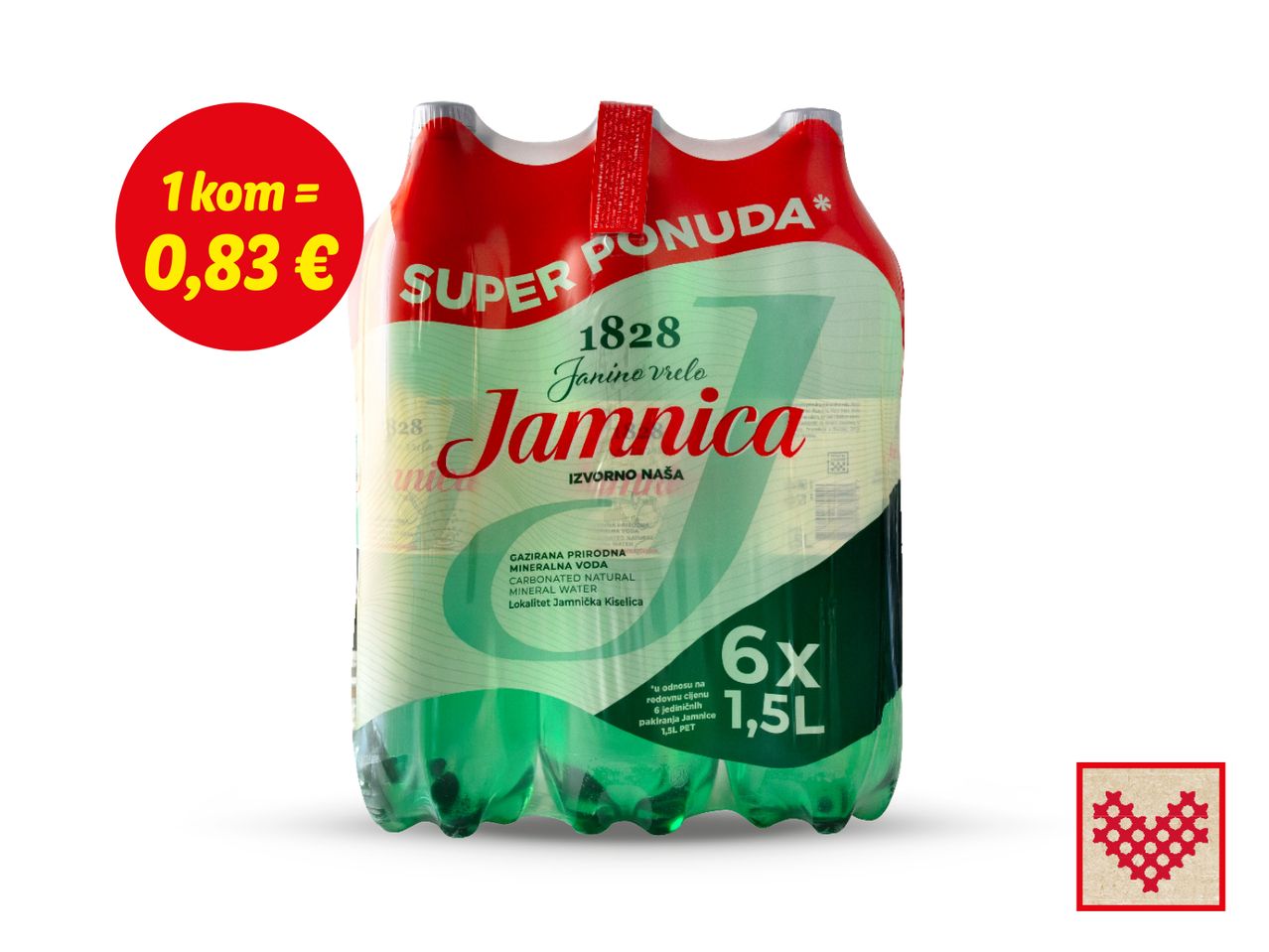 Šest boca Jamnice od 1,5L u super ponudi.