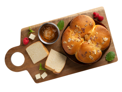 Vajas-mézes körkalács mandulaszórattal