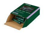 Open box of green wall plugs, 10.0 x 50mm, 30 pieces.