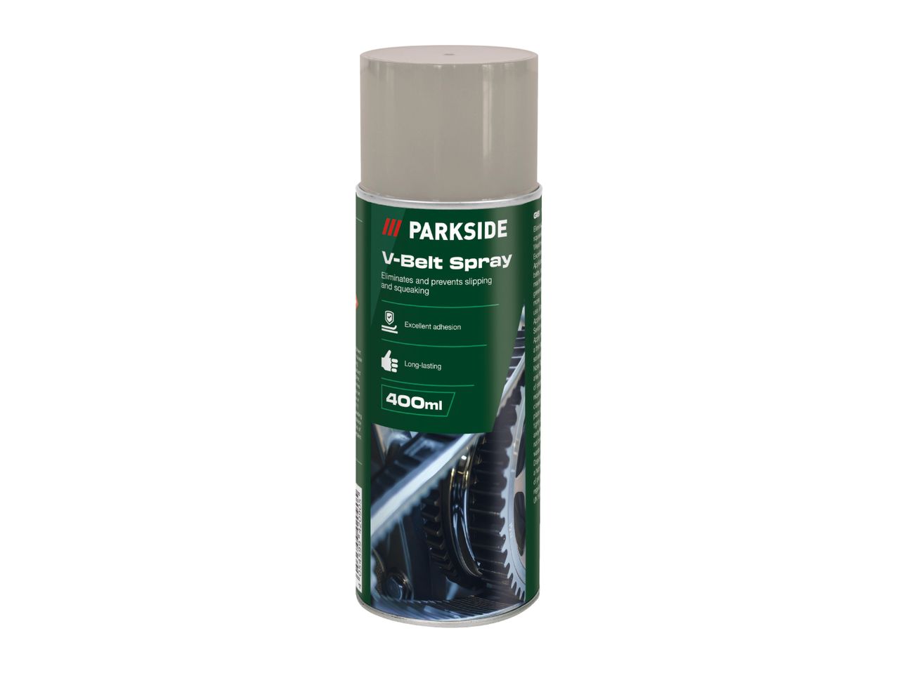 400ml V-belt spray can with a grey cap