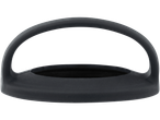 A black kettlebell handle with a flat base.