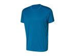 Blue short-sleeved sports t-shirt with a round neck