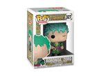 A collectible vinyl figure of a green-haired character in a green outfit, number 327.