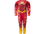 The Flash costume for kids, featuring a red and yellow jumpsuit with lightning bolt details.