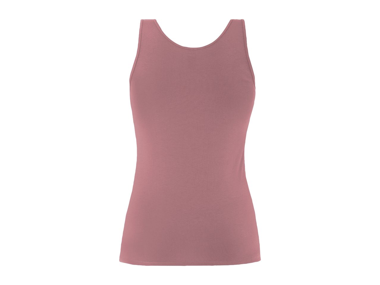 Back view of a plain mauve tank top