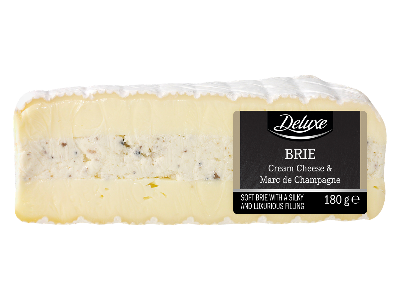 Deluxe Brie toorjuustu ja Marc de Champagne täidisega, 180g.