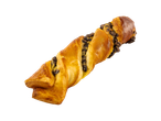 Twisted pastry with chocolate chips