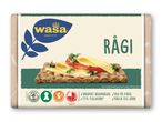 Wasa knækbrødspakke med rugknækbrød toppet med ost, tomat og krydderurter.