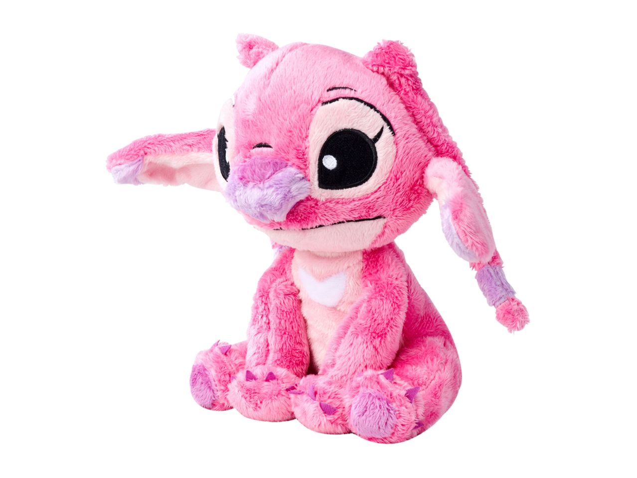 Pink Stitch plush toy, adorable Disney character.