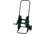 Garden hose cart with wheels.