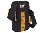 Черна чанта през рамо Caterpillar® с жълти детайли.