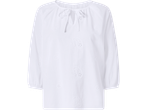 Blusa branca ESMARA com bordado paisley e decote com laço