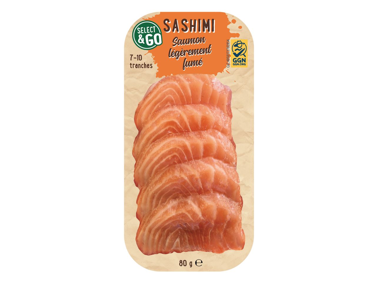 Sashimi Select & Go : tranches de saumon légèrement fumé.