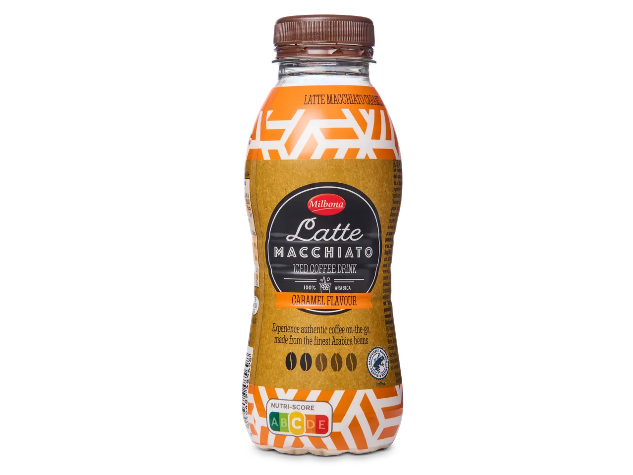 Milbona Latte Macchiato, ijskoffie met karamelsmaak.