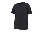 Men's black short-sleeved sports t-shirt with a small grey logo on the chest.