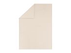 Soft beige fleece blanket with a folded corner