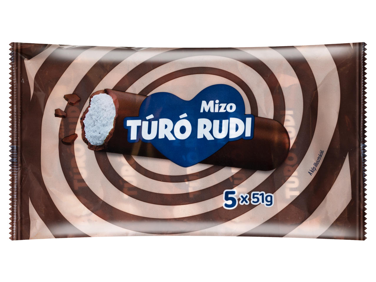 Mizo Túró Rudi multipack öt csokoládéval bevont túródesszerttel.