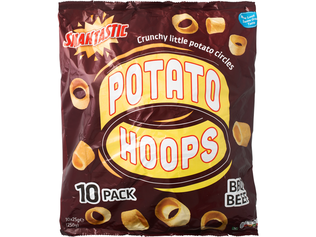 Snaktastic Potato Hoops BBQ Beef flavor, 10-pack