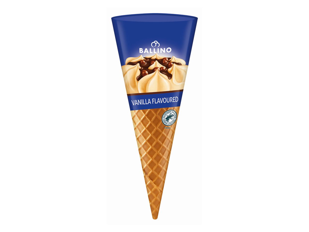Sladoledni kornet sa čokoladom, brend Nestle.