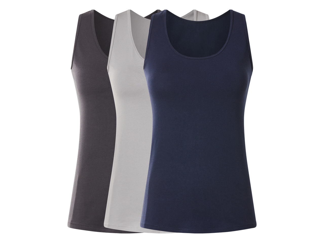 Три дамски потника в сиво, бяло и тъмносиньо