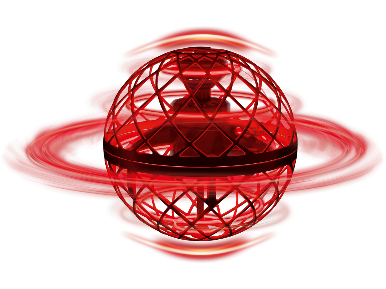 Lupilu® skraidantis kamuolys su raudonu LED apšvietimu ir besisukančiais žiedais.