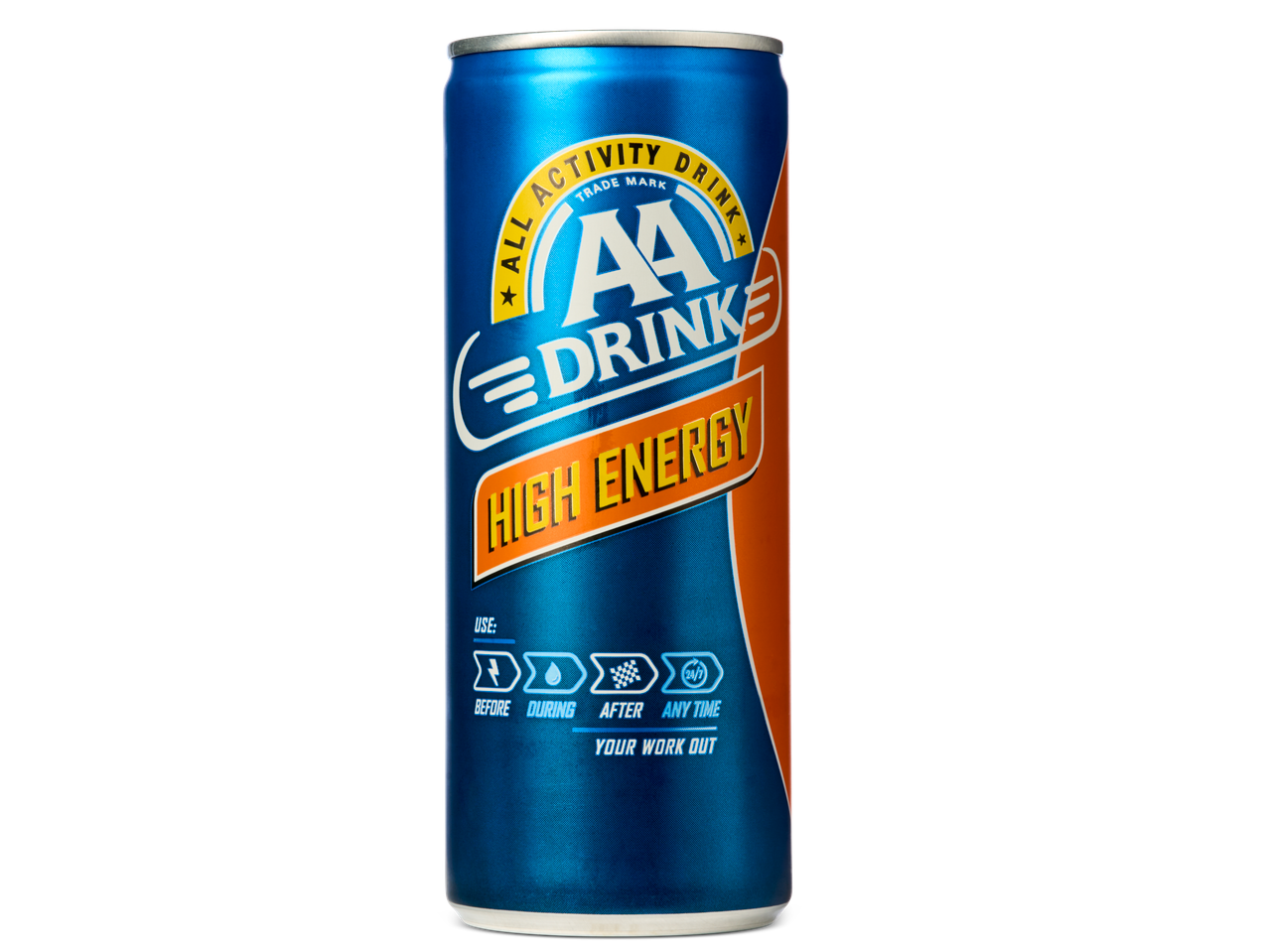 AA Drink energiedrank in blikje.