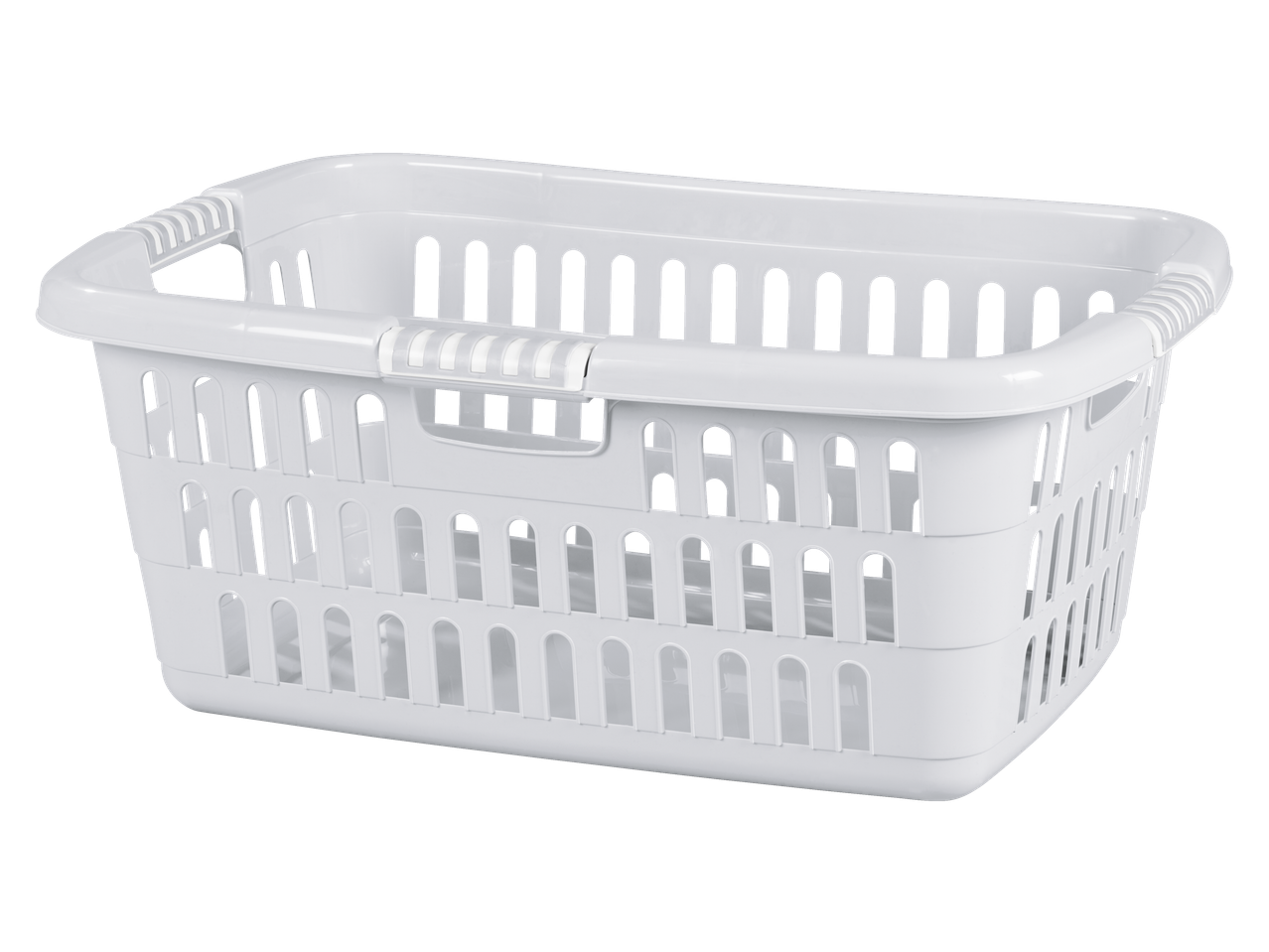 W5 witte plastic wasmand met handvatten