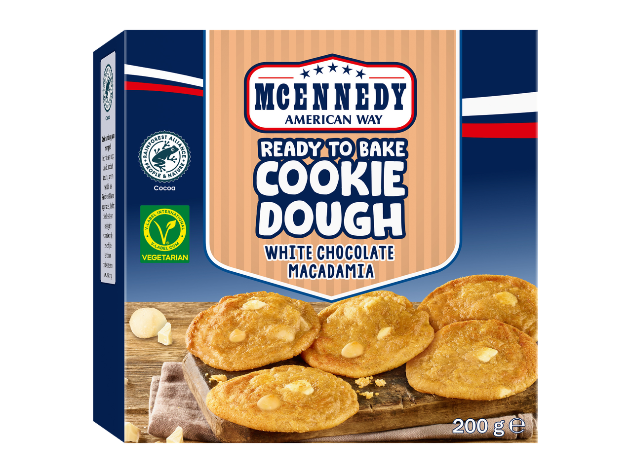MCENNEDY Bakklare Koekjesdeeg Witte Chocolade Macadamia, 200g