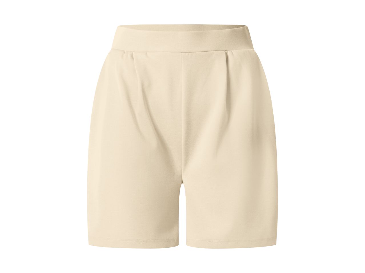 Beige shorts med høj talje og læg.
