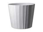 A light gray fluted planter or vase.